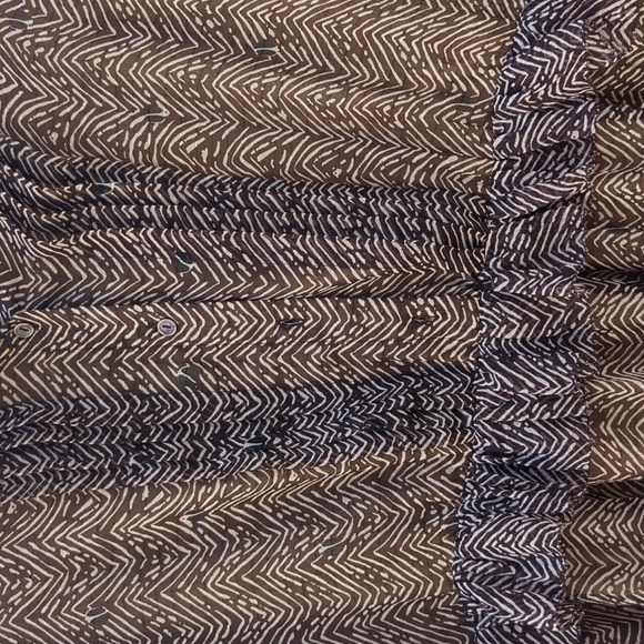 & Other Stories Paris Atelier zig zag ruffle sheer mini dress Size 12 - Picture 5 of 7